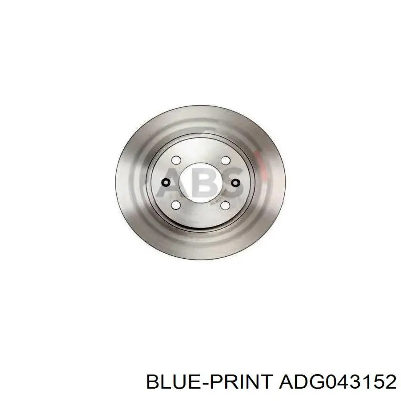 Передние тормозные диски ADG043152 Blue Print