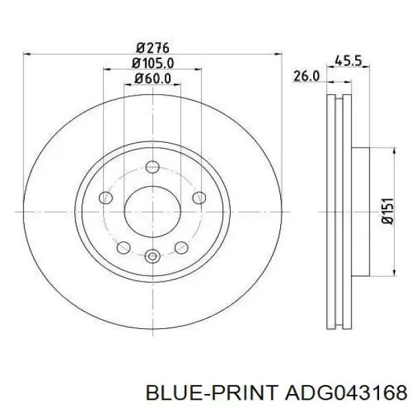 Передние тормозные диски BS8312HC Optimal