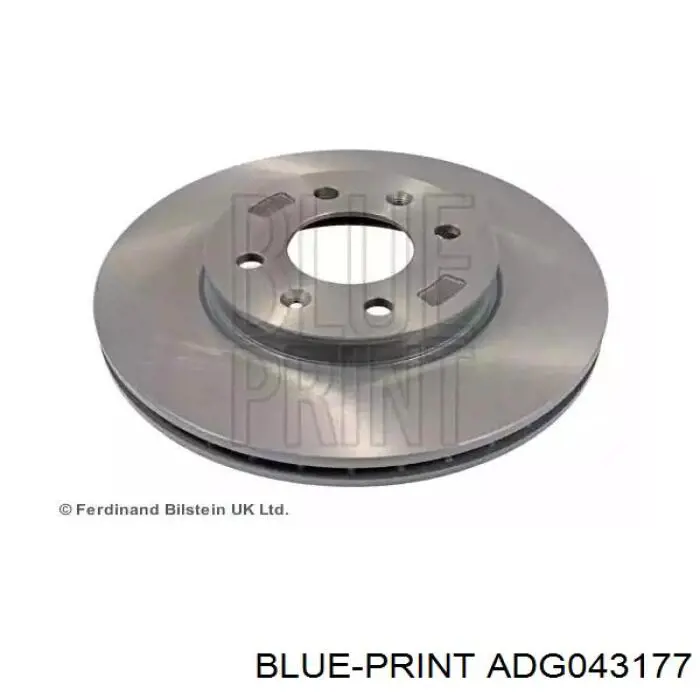 Передние тормозные диски ADG043177 Blue Print