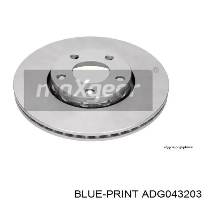 Передние тормозные диски ADG043203 Blue Print