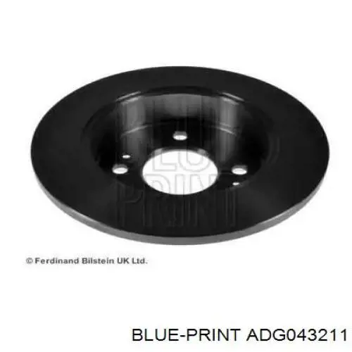 Disco de freno trasero ADG043211 Blue Print