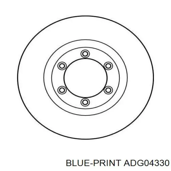 Передний тормозной диск Blue Print ADG04330