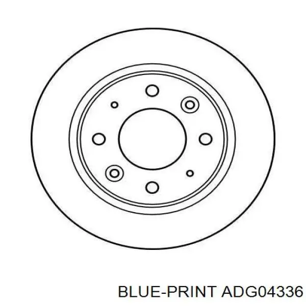 Тормозные диски ADG04336 Blue Print