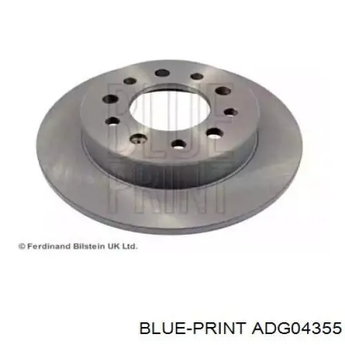 Disco de freno trasero ADG04355 Blue Print