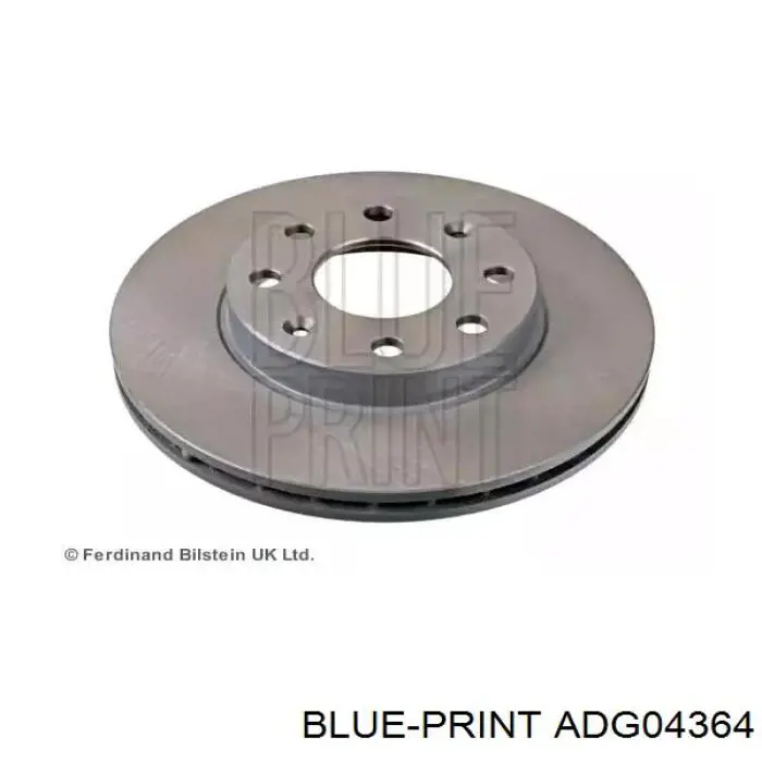 Передние тормозные диски ADG04364 Blue Print