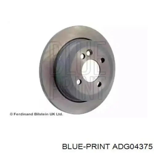 Disco de freno trasero ADG04375 Blue Print