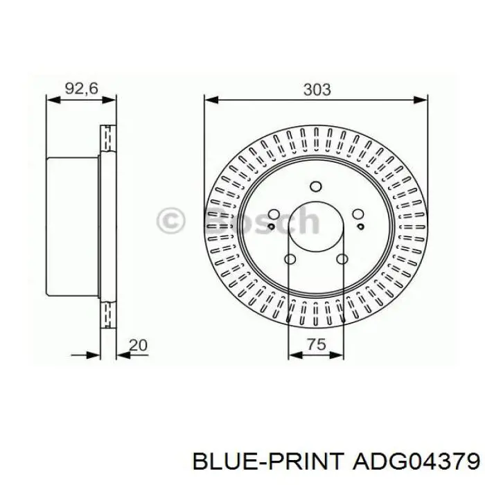 581294A120 Hyundai/Kia Диск тормозной передний