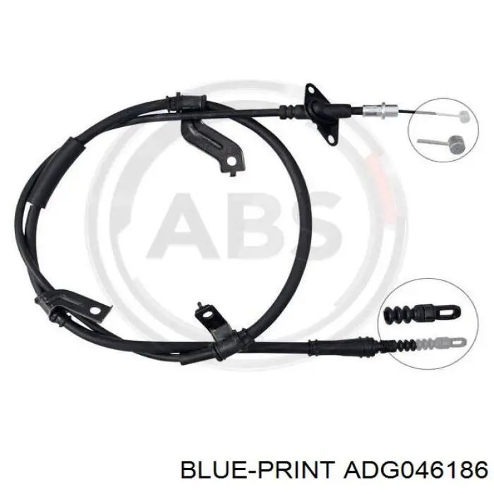 Cable de freno de mano trasero derecho ADG046186 Blue Print