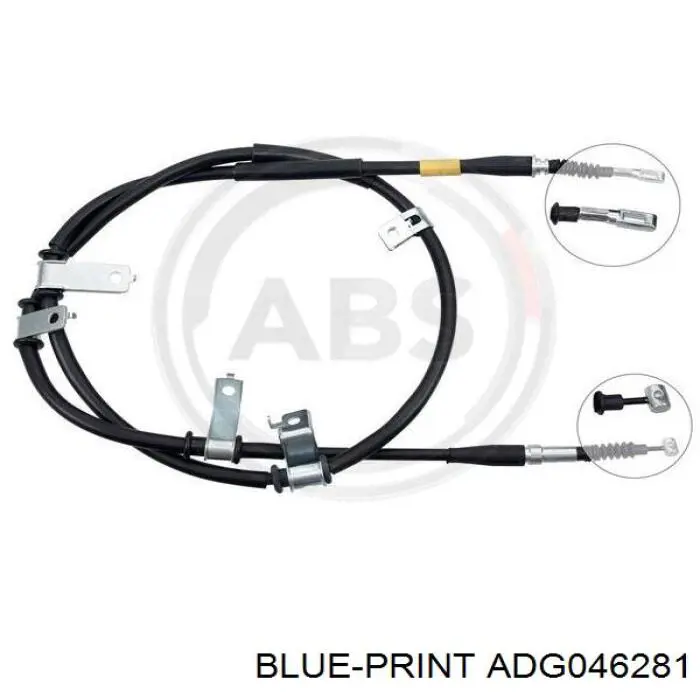 597702B500 Hyundai/Kia Трос ручного тормоза задний, правый