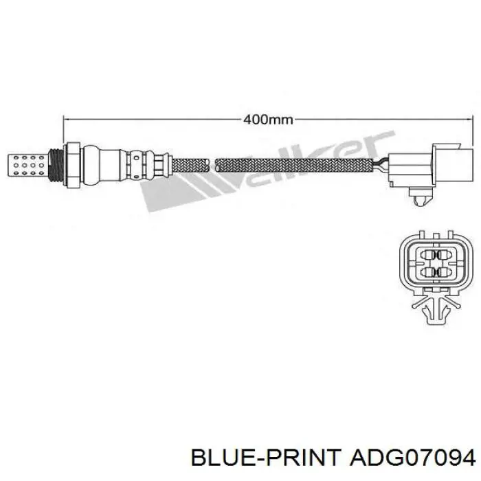 Датчик кислорода после катализатора ADG07094 Blue Print