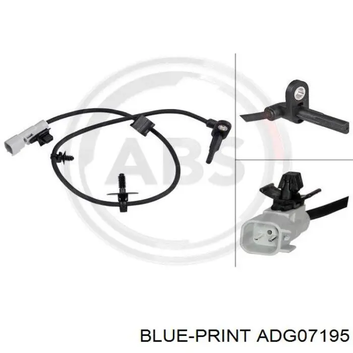 Sensor ABS trasero izquierdo ADG07195 Blue Print
