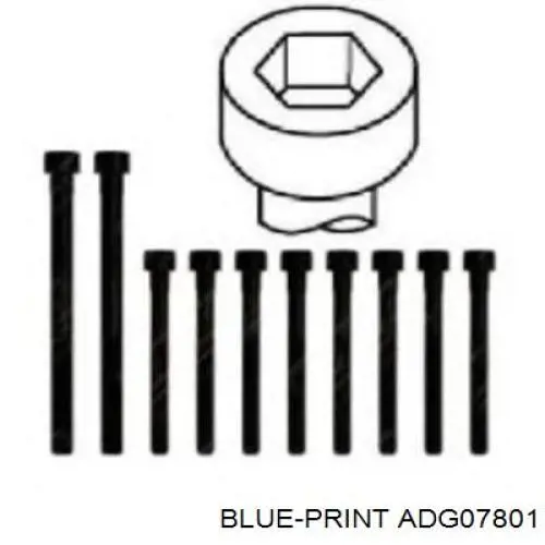 Болт головки блока цилиндров, ГБЦ Blue Print ADG07801 цена, от 17.64 USD