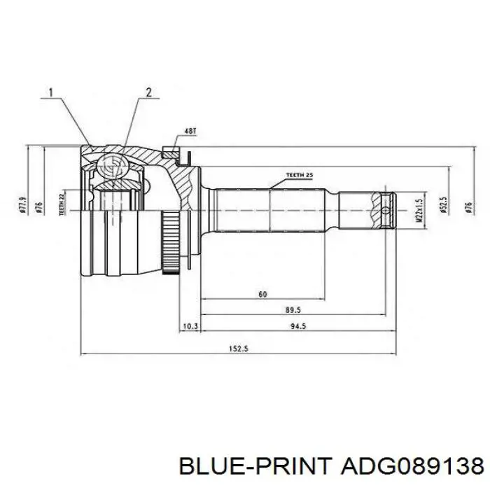 Граната колесная Blue Print ADG089138 цена, от 28.52 USD