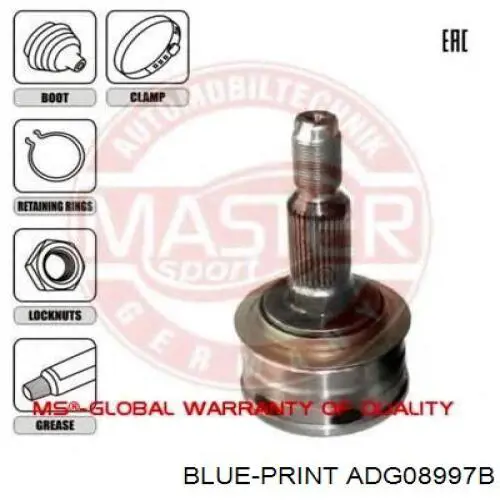 ШРУС наружный передний DW001A47 HDK