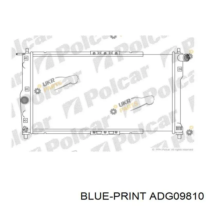 Радиатор ADG09810 Blue Print