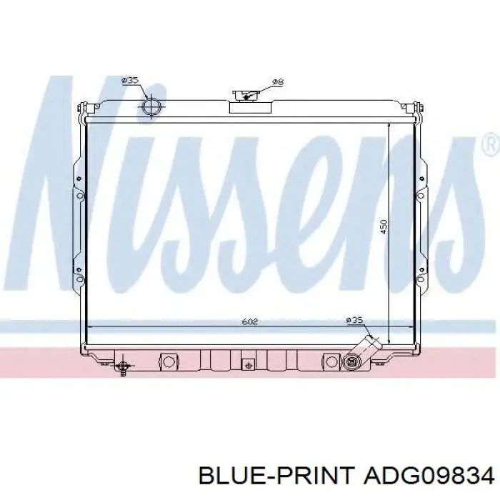 Радиатор ADG09834 Blue Print