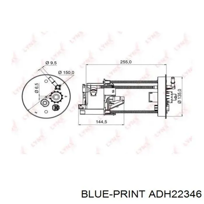 Купить ADH22346 Blue Print Фильтр-отстойник топлива грубой очистки