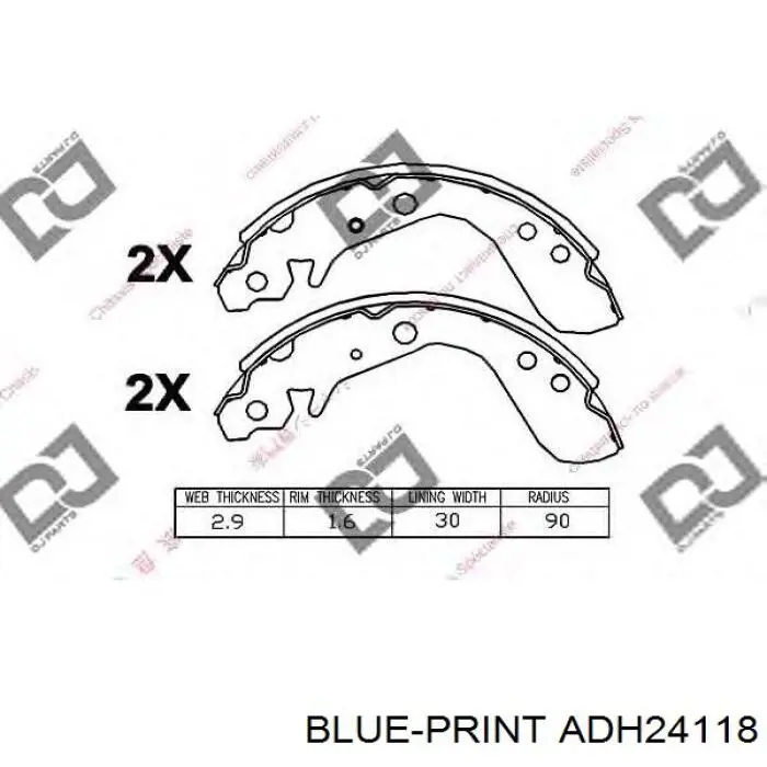 Барабанные колодки Ashika 5504493