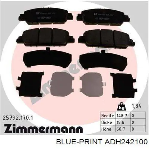 Купить PN28005S Nibk Колодки тормозные