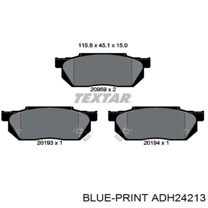 MDB1243 Mintex Колодки передние