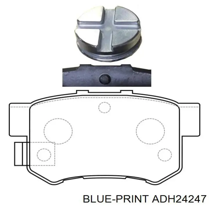 Задние тормозные колодки ADH24247 Blue Print
