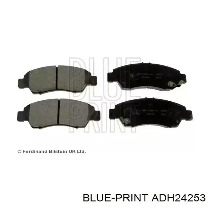 ADH24253 Blue Print передние тормозные колодки