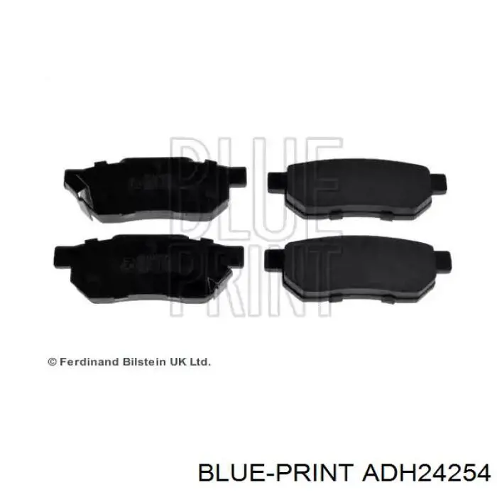 ADH24254 Blue Print колодки тормозные задние дисковые