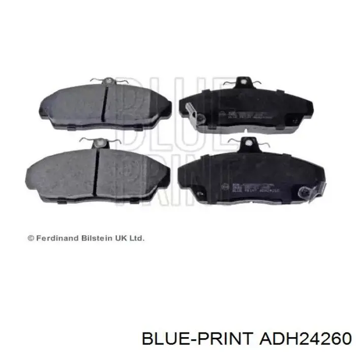 ADH24260 Blue Print колодки тормозные передние дисковые