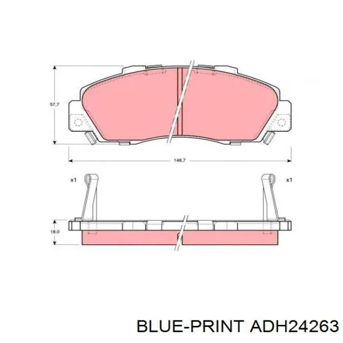 Колодки Blue Print ADH24263 цена, от 17.74 USD