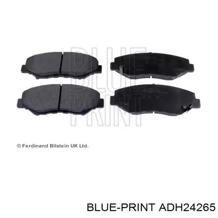 ADH24265 Blue Print колодки тормозные передние дисковые