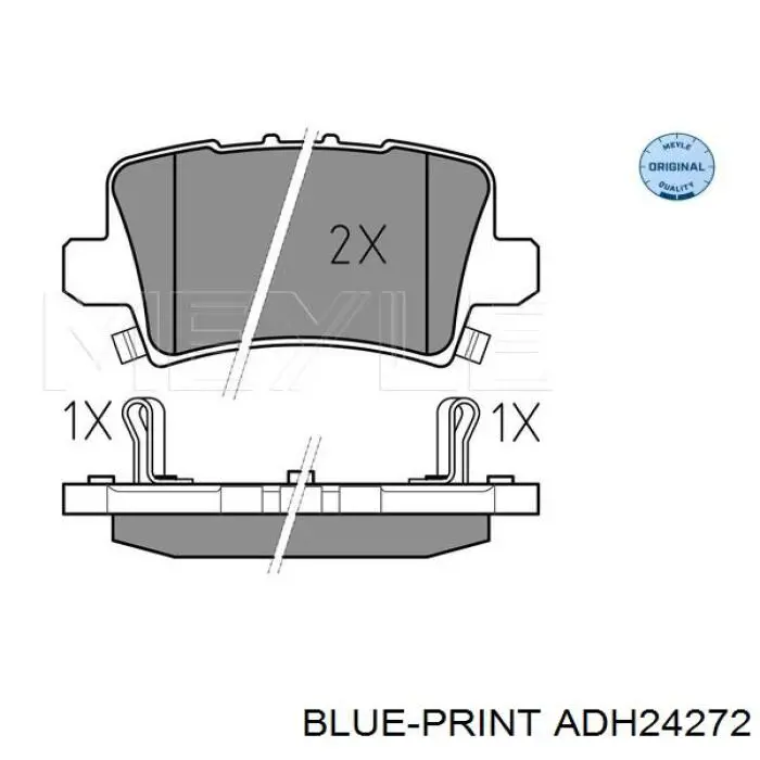 Купить ADH24272 Blue Print Колодки тормозные задние, дисковые