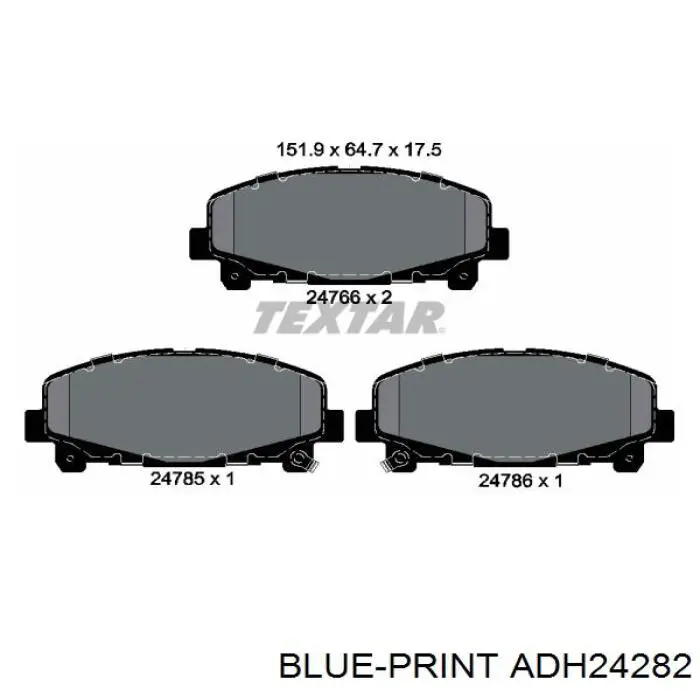 Купить ADH24282 Blue Print Колодки тормозные