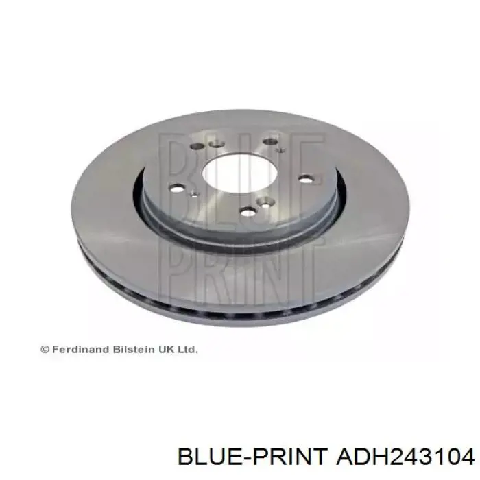 Диск гальмівний передній ADH243104 Blue Print