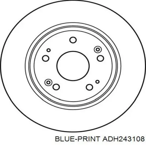 Задний тормозной диск Blue Print ADH243108 цена, от 32.62 USD