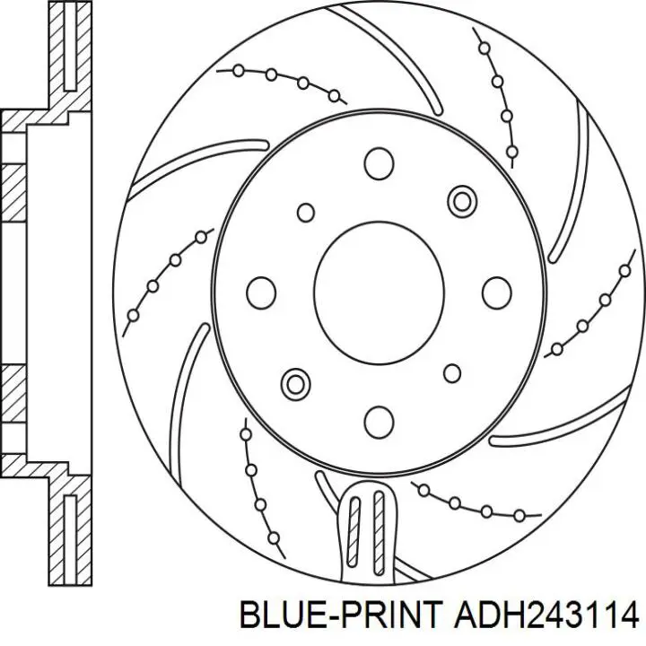 Тормоз дисковый передний Blue Print ADH243114 цена, от 32.22 USD