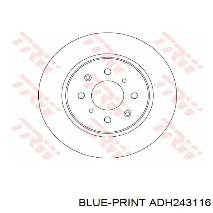 Задний тормозной диск Blue Print ADH243116 цена, от 28.16 USD