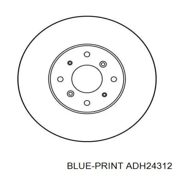 Передние тормозные диски ADH24312 Blue Print