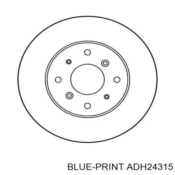 Передние тормозные диски ADH24315 Blue Print