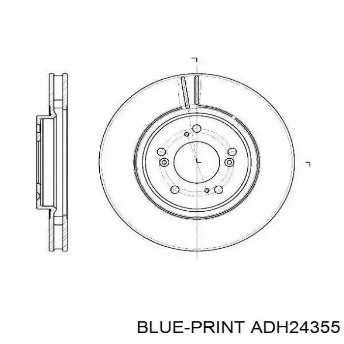 Передние тормозные диски ADH24355 Blue Print