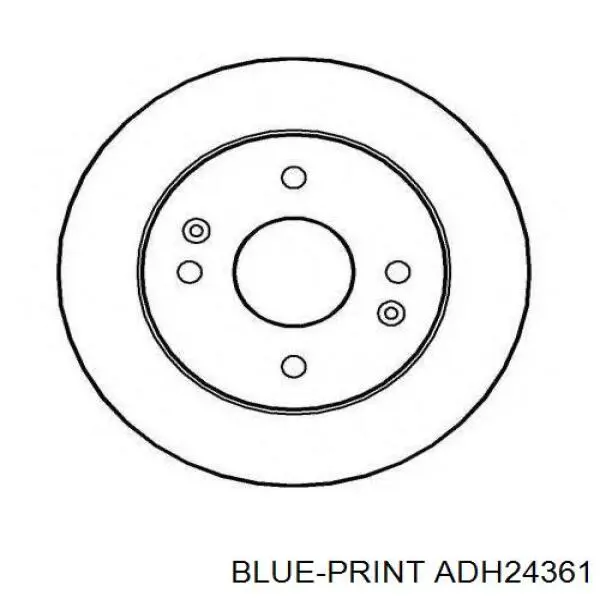 Задний тормозной диск Blue Print ADH24361 цена, от 26.83 USD