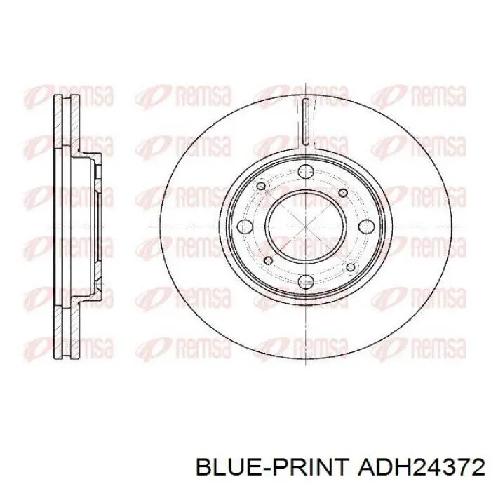 Задний дисковый тормоз Blue Print ADH24372