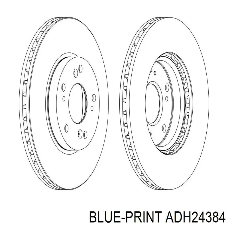 Передний тормозной диск Blue Print ADH24384