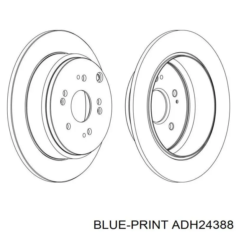 Диск гальмівний задній ADH24388 Blue Print