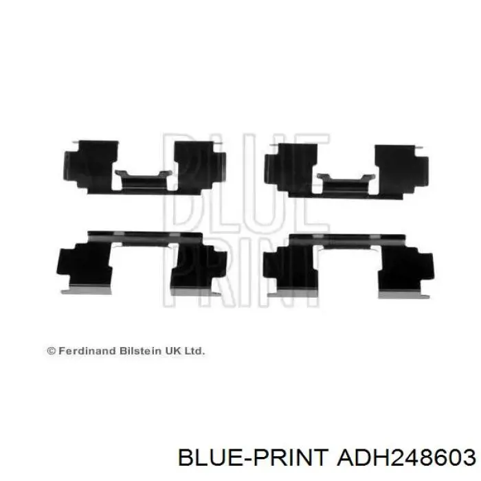 ADH248603 Blue Print комплект пружинок крепления дисковых колодок передних