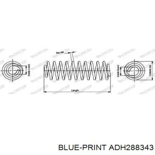 Передняя пружина ADH288343 Blue Print