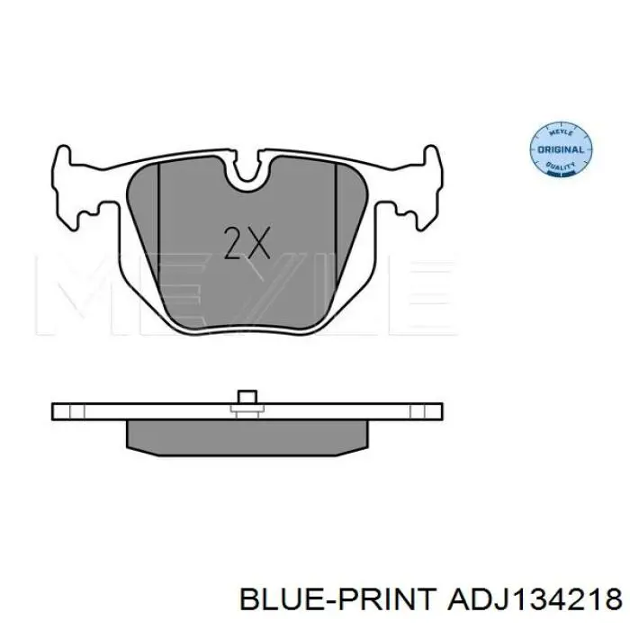 Купить ADJ134218 Blue Print Колодки тормозные задние, дисковые