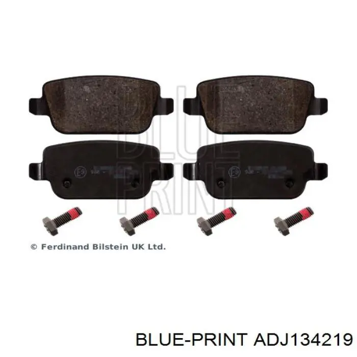 Купить ADJ134219 Blue Print Колодки тормозные задние, дисковые