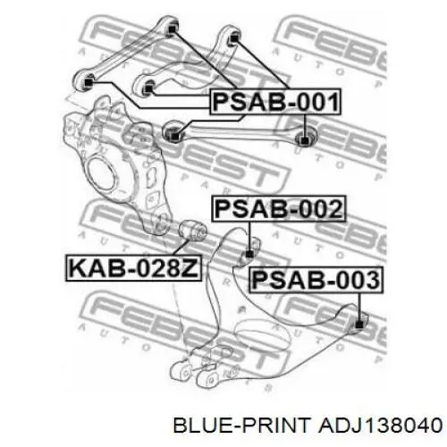 Bloco silencioso do pino de apoio traseiro para Land Rover Freelander (LN)