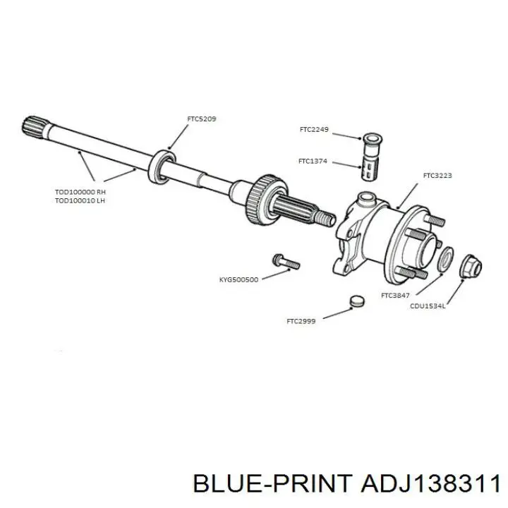 Купить FTC3223 Bearmach Задняя шпиндель