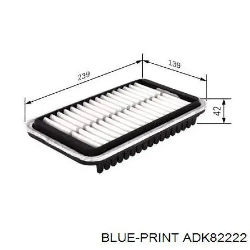 Воздушный фильтр ADK82222 Blue Print
